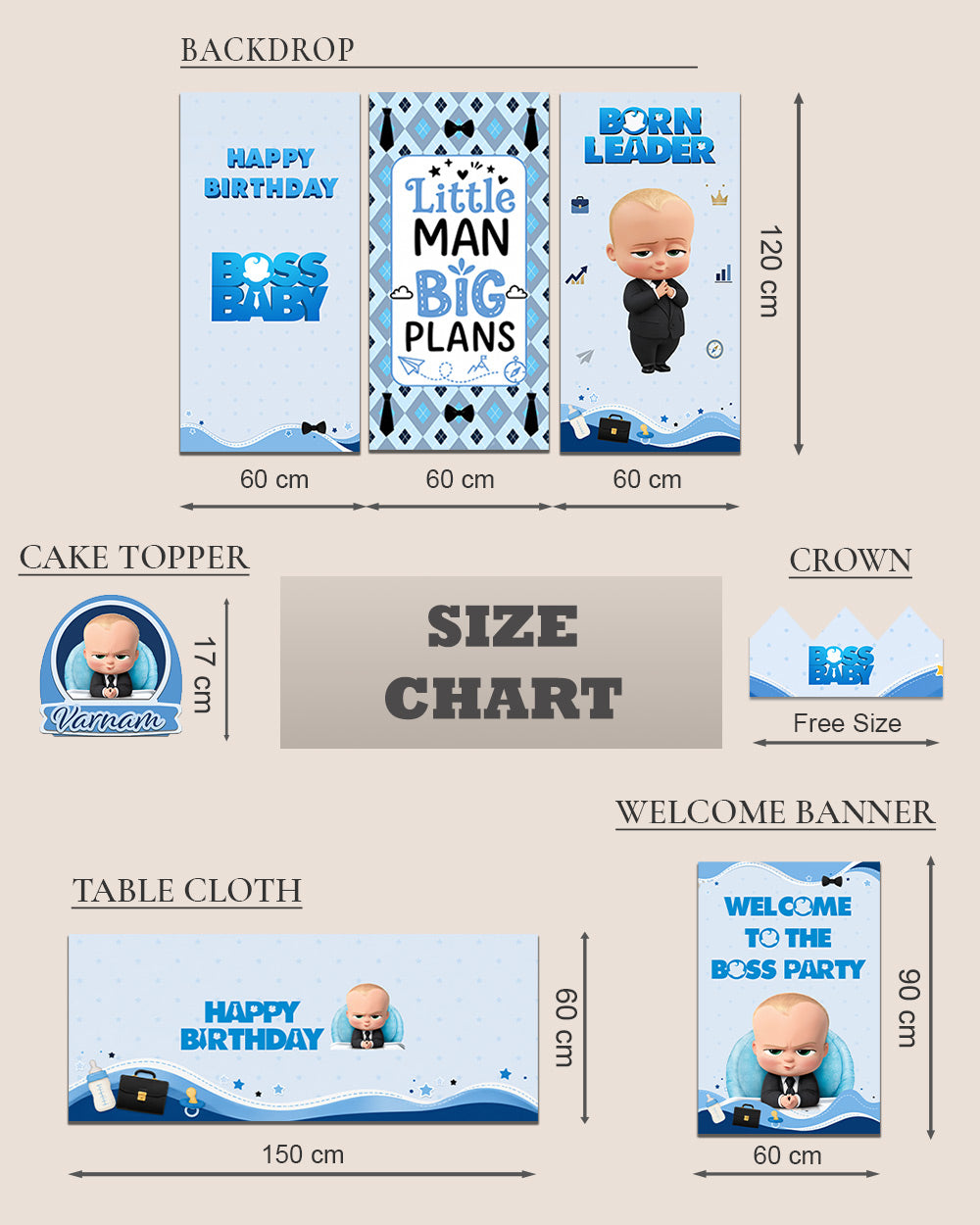 Boss Baby Birthday Decoration Bundle