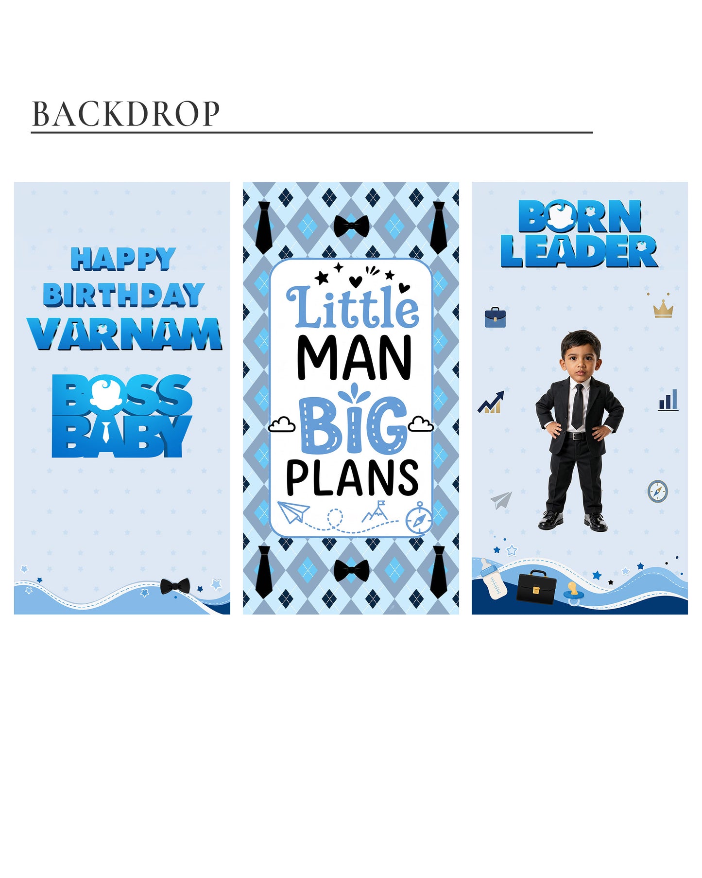 Custom Boss Baby Birthday Decoration Bundle