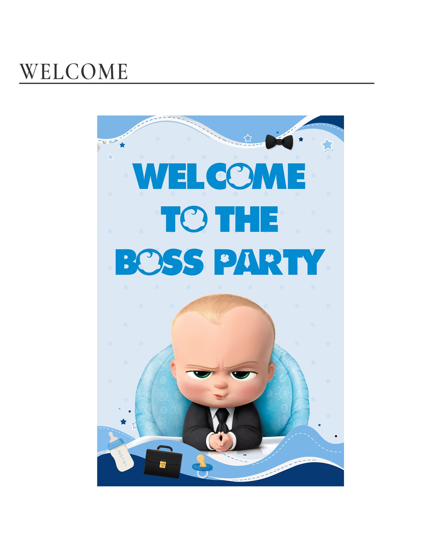 Boss Baby Birthday Decoration Bundle
