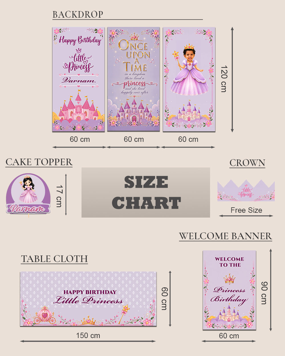 Personalized Princess Birthday Decoration Bundle (Copy)
