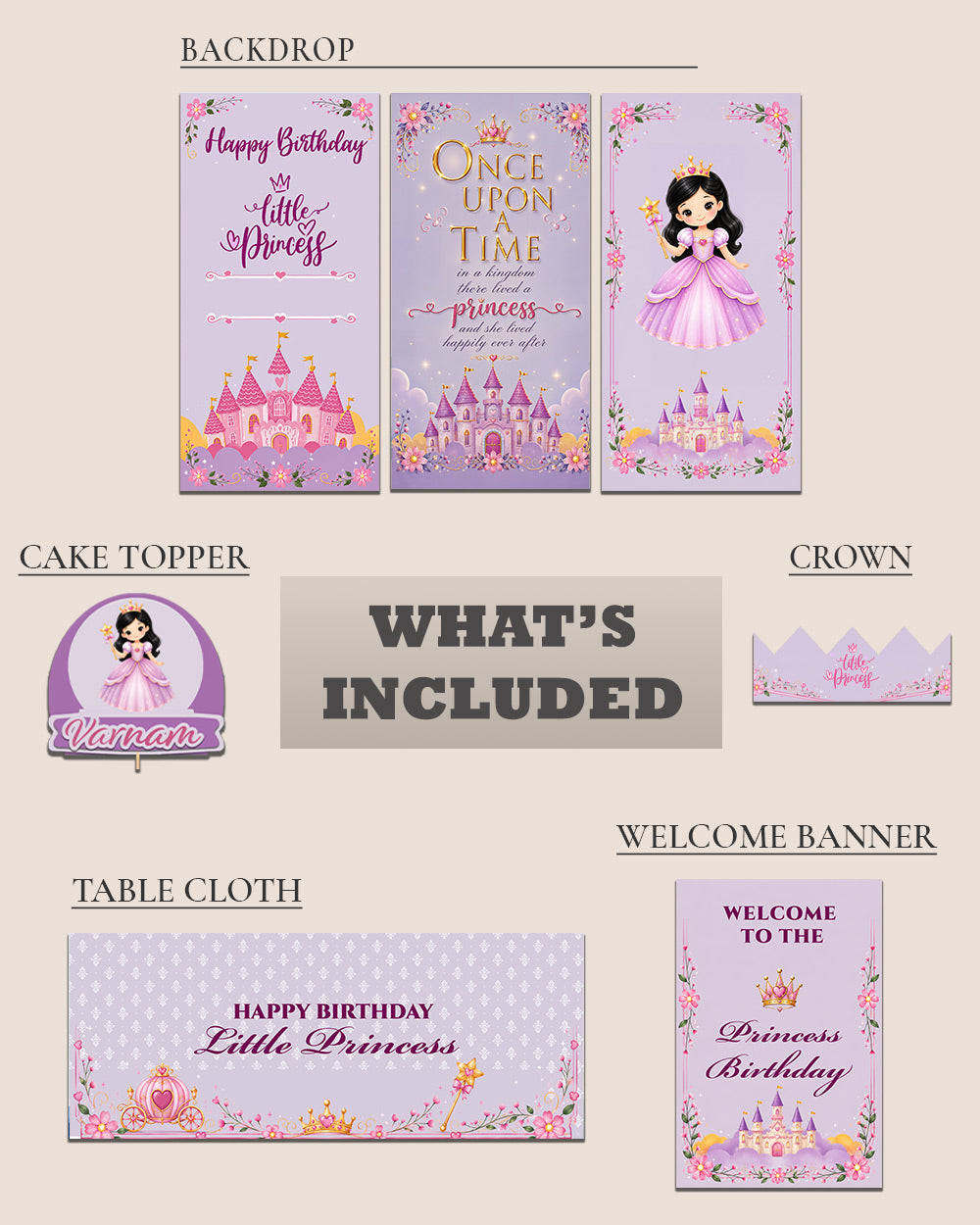 Princess Birthday Decoration Bundle