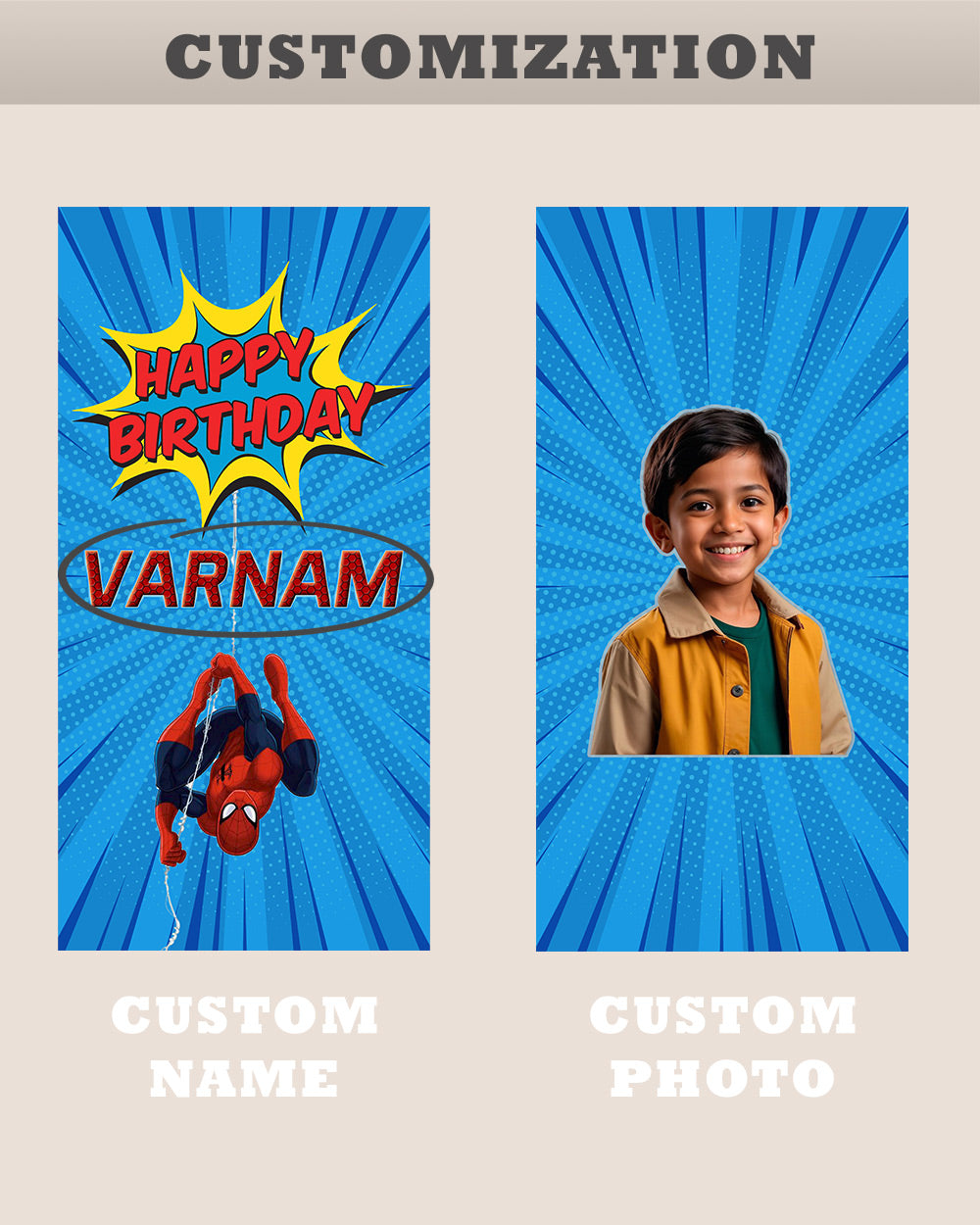 Personalized Spider-Man Birthday Decoration Bundle