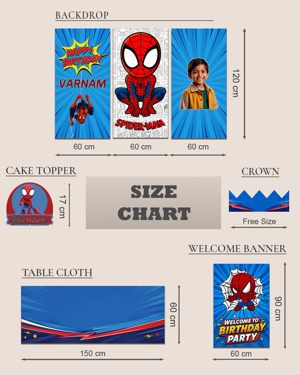 Personalized Spider-Man Birthday Decoration Bundle
