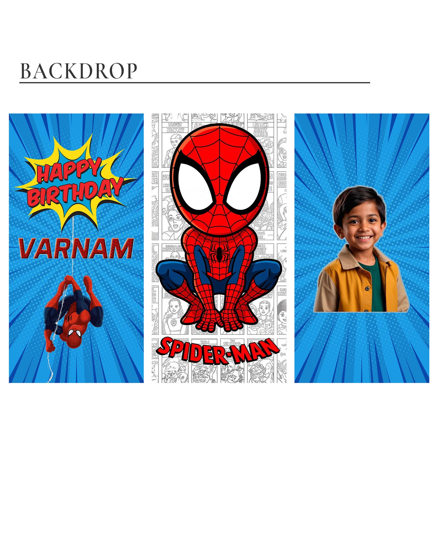 Personalized Spider-Man Birthday Decoration Bundle