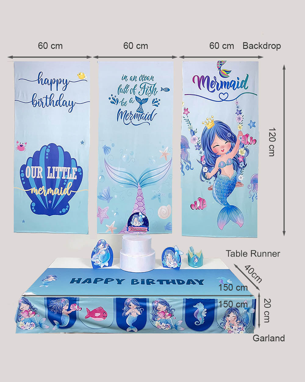 Mermaid Birthday Decoration Bundle