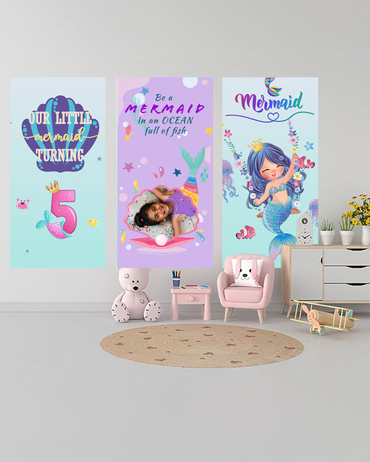Custom Mermaid Birthday Decoration Bundle