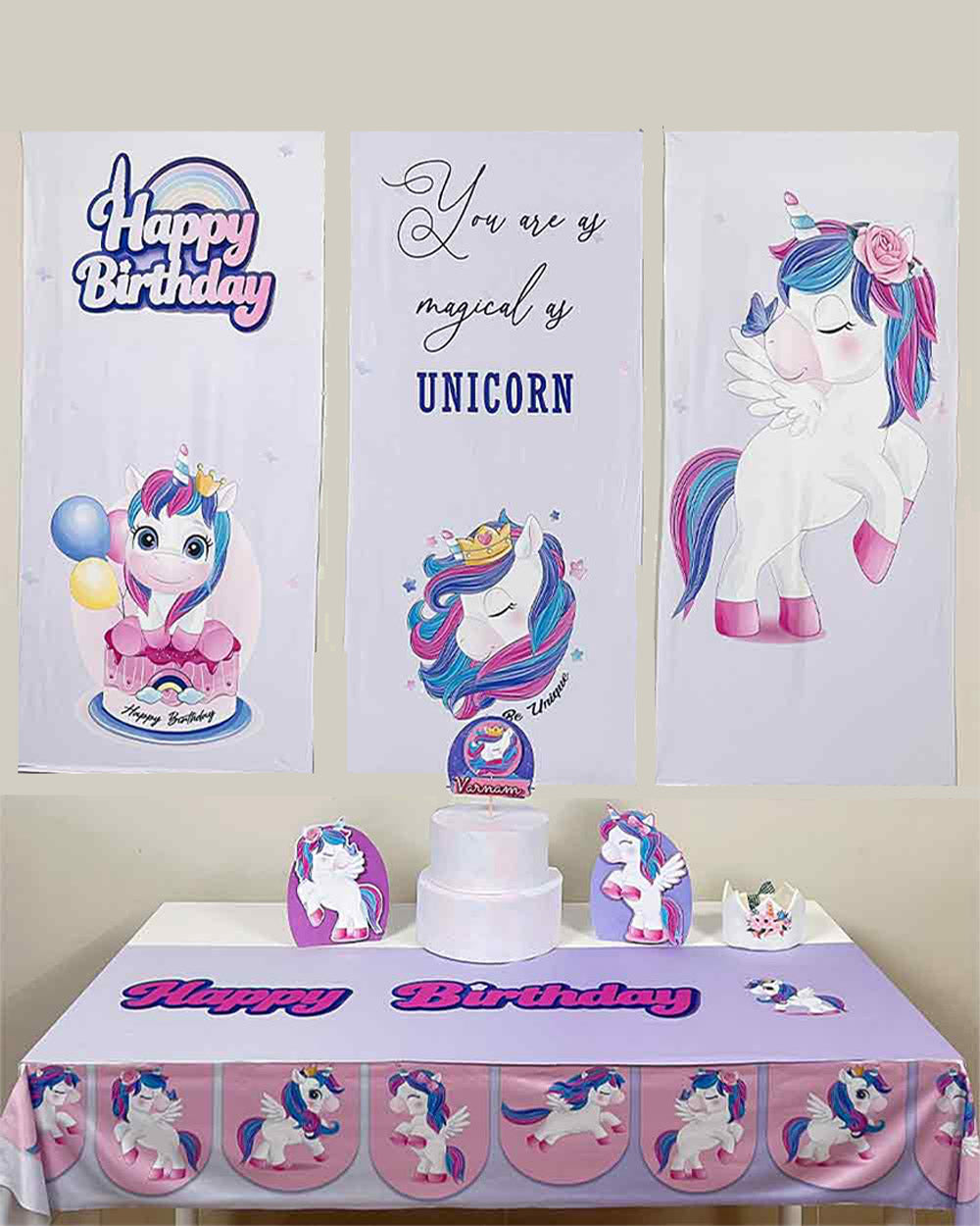 Unicorn Birthday Decoration Bundle
