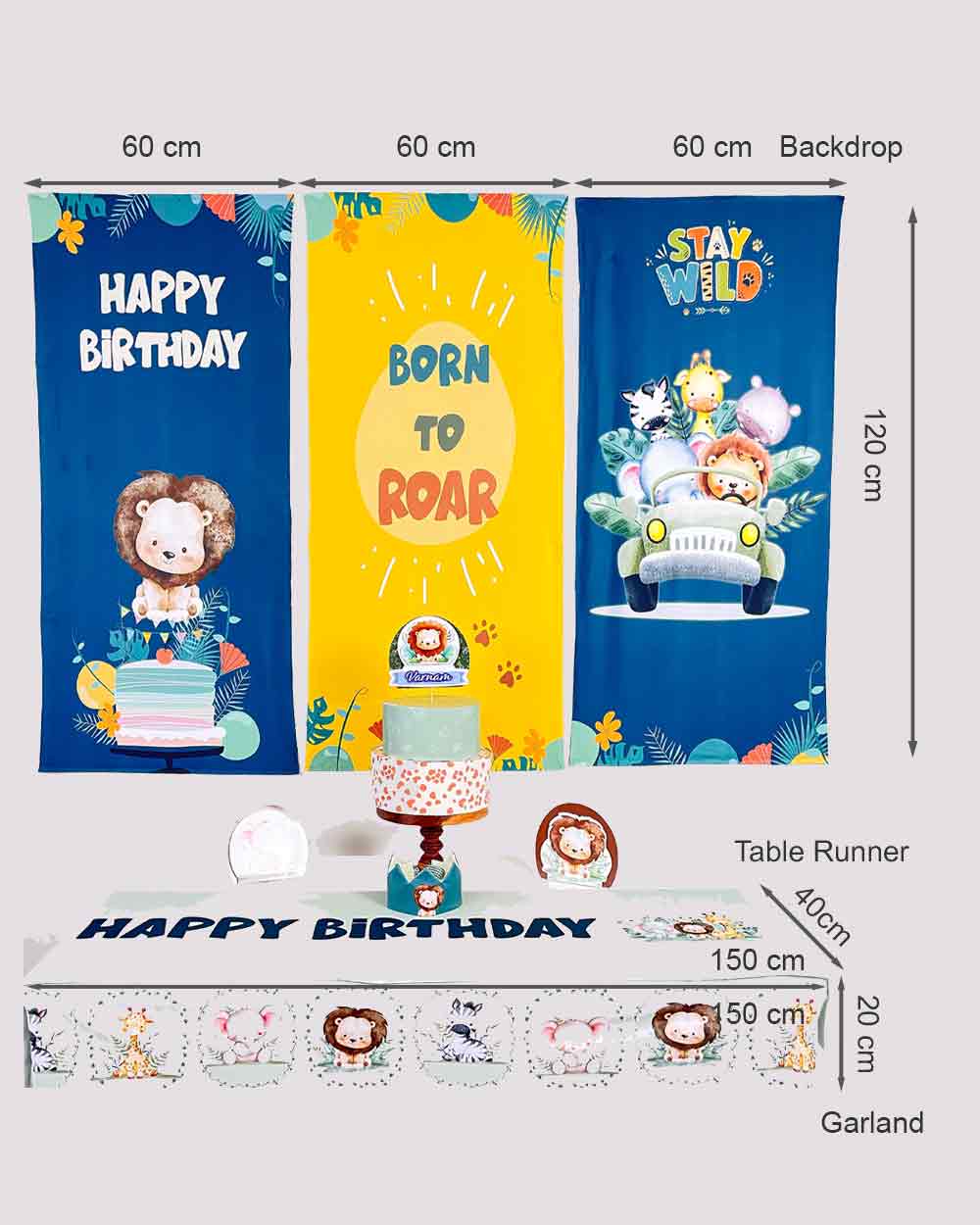 Wild Safari Birthday Decoration Bundle